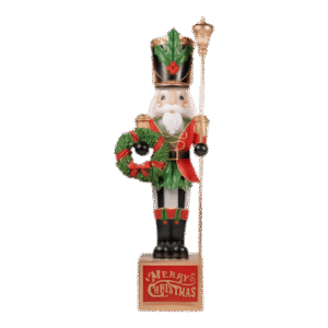 180cm Nutcracker with Merry Christmas base & LED