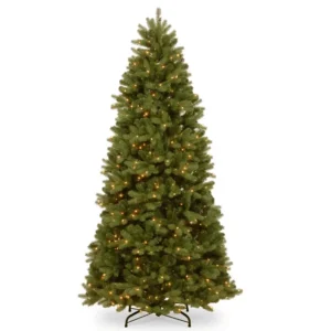 7.5ft Feel Real Newberry Spruce Pre-Lit Slim Artificial Christmas Tree